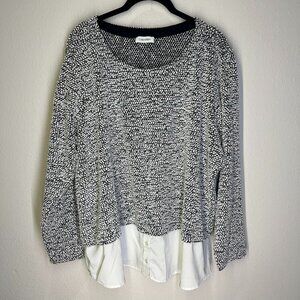 Calvin Klein 1X - boucle knit with attached undershirt